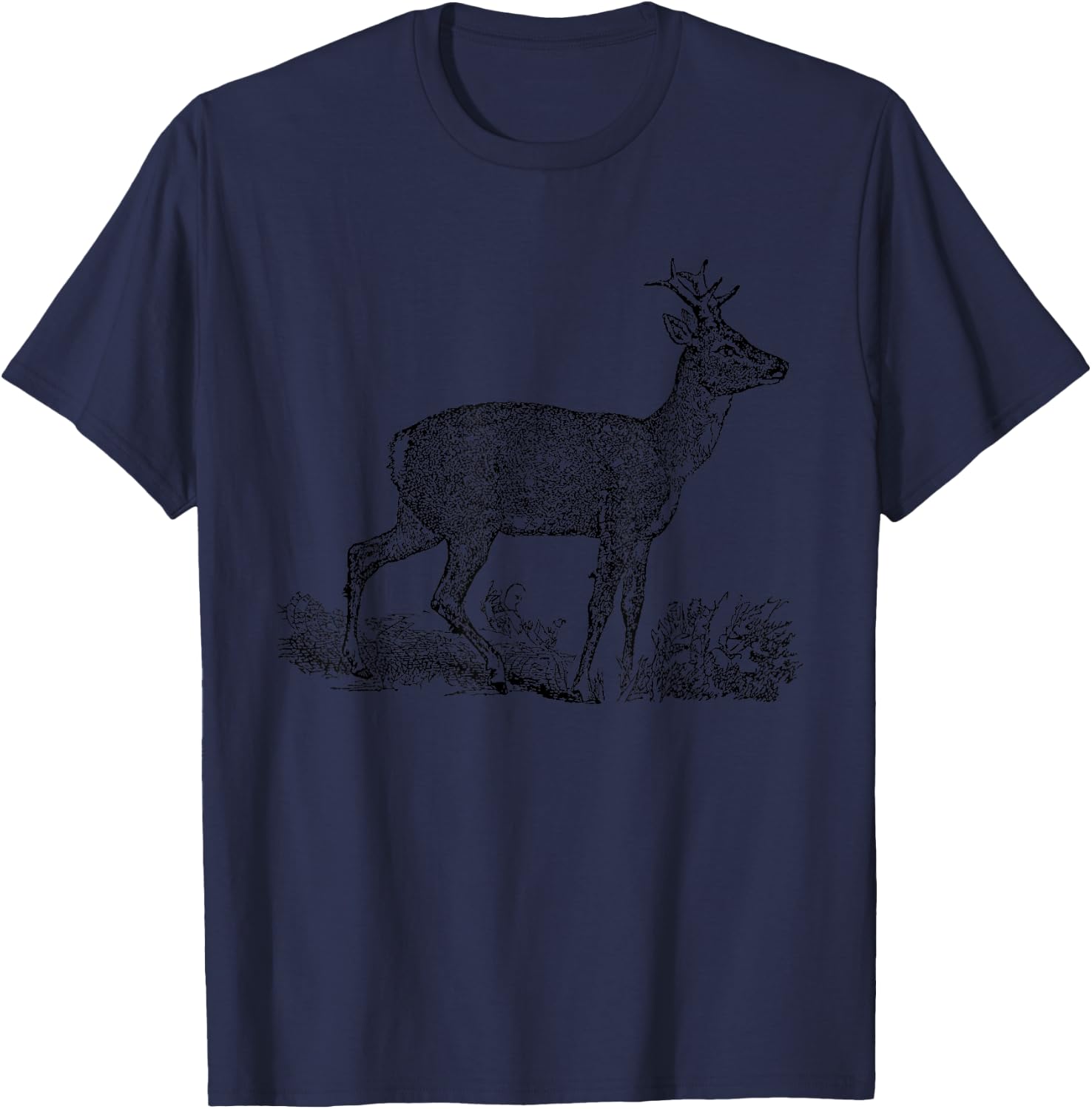 Rehbock im Wald Jäger Jagd T-Shirt - T-Shirt | Navy