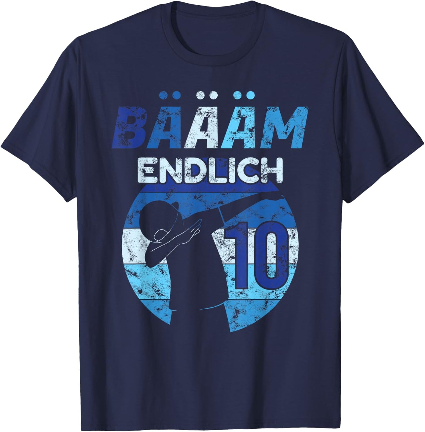 10th Birthday 10 Years Boy Dance Dab Music Finally Party T-Shirt - T-Shirt | Navy