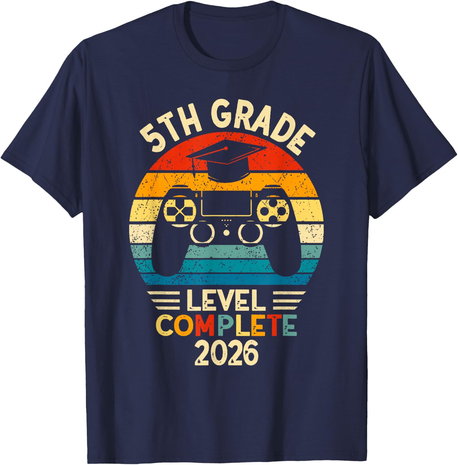5th Grade Level Complete 2026 Fifth Grade Grad Elementary T-Shirt - T-Shirt | Navy