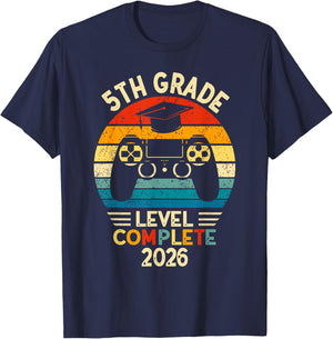 5th Grade Level Complete 2026 Fifth Grade Grad Elementary T-Shirt - T-Shirt | Navy