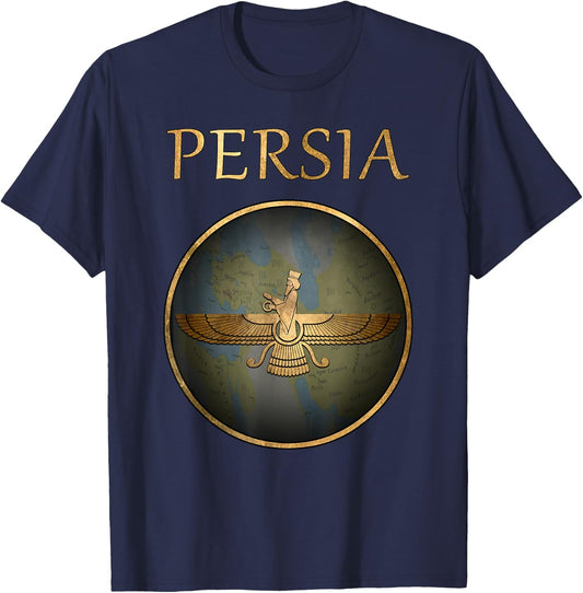 Persia Ancient Achaemenid Persian Empire Symbol , black T-Shirt - T-Shirt | Navy