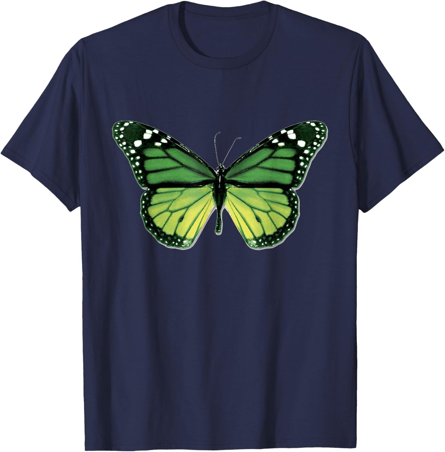 Awesome Green Butterfly - & Sizes T-Shirt - T-Shirt | Navy