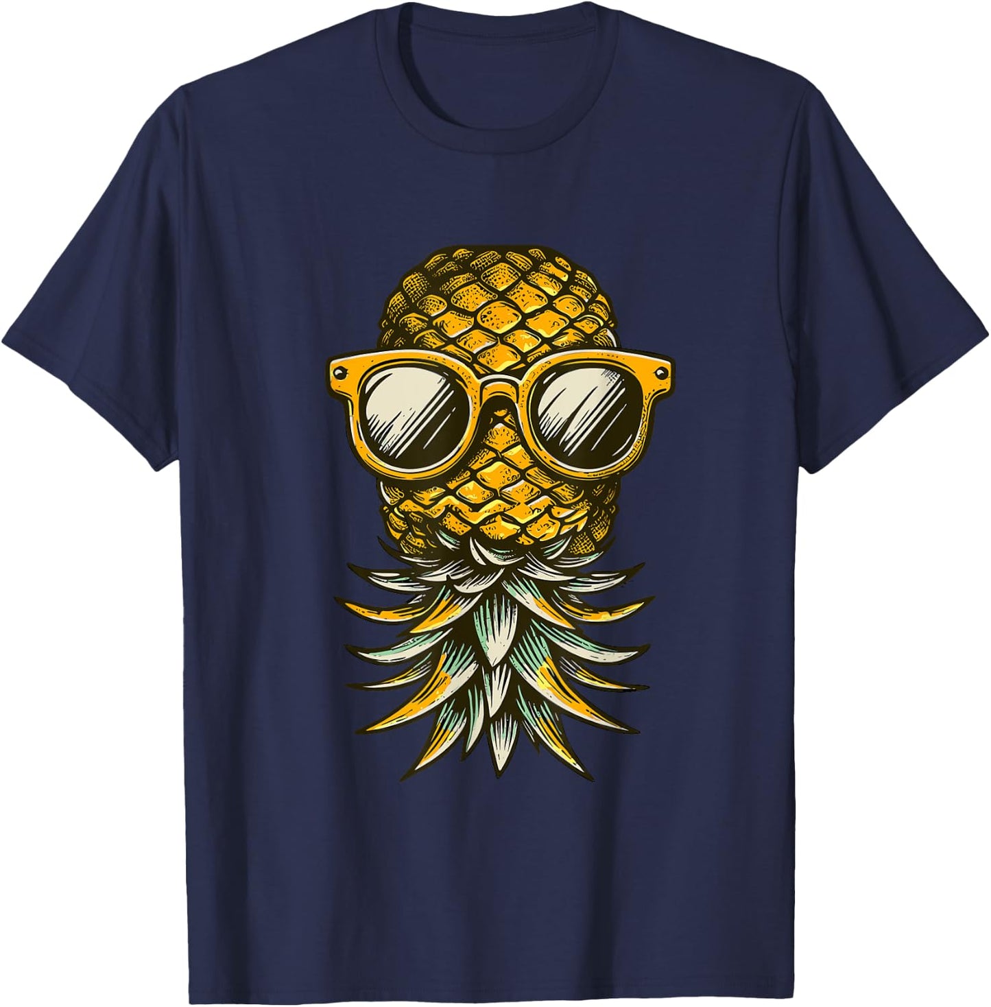 Swinger Umgedrehte Ananas T-Shirt - T-Shirt | Navy