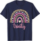 Trinity Rainbow Leopard Personalized Trinity Birthday T-Shirt - T-Shirt | Navy