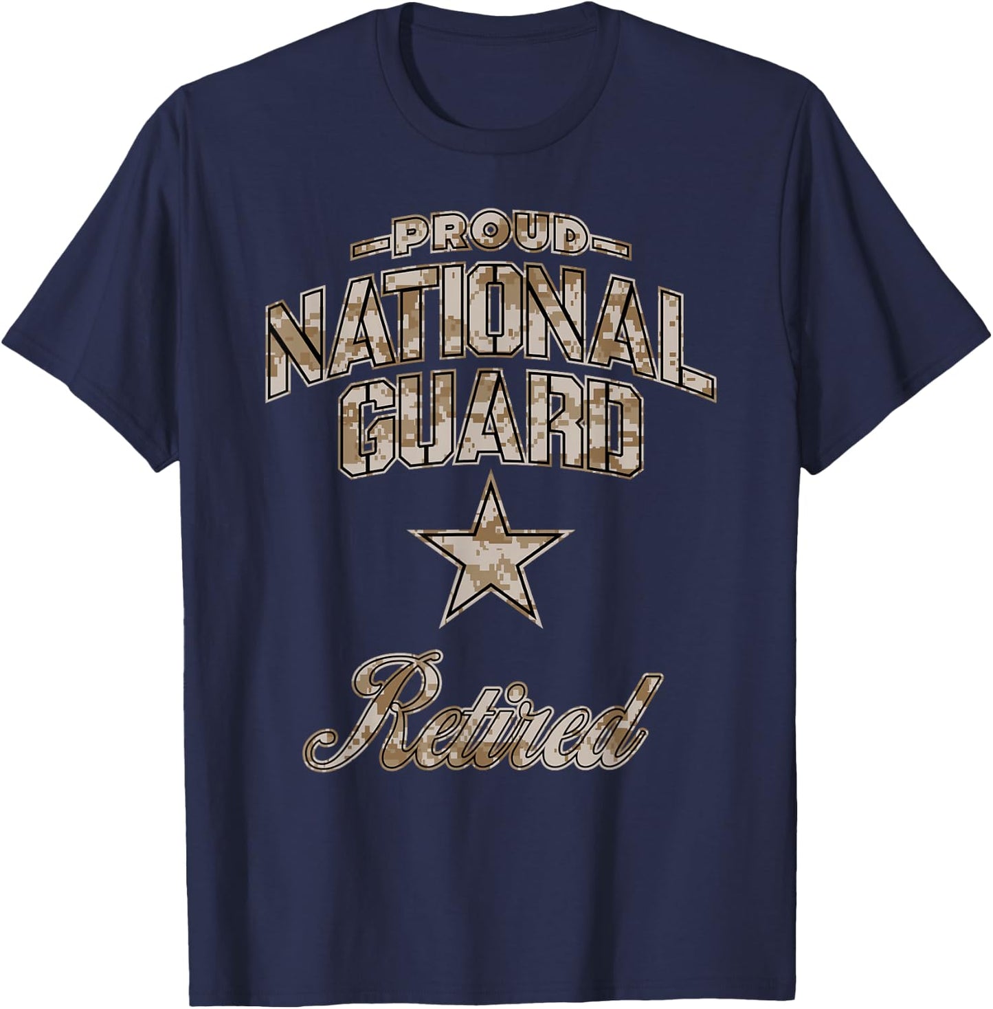 National Guard Retired Shirt (Camo) T-Shirt - T-Shirt | Navy