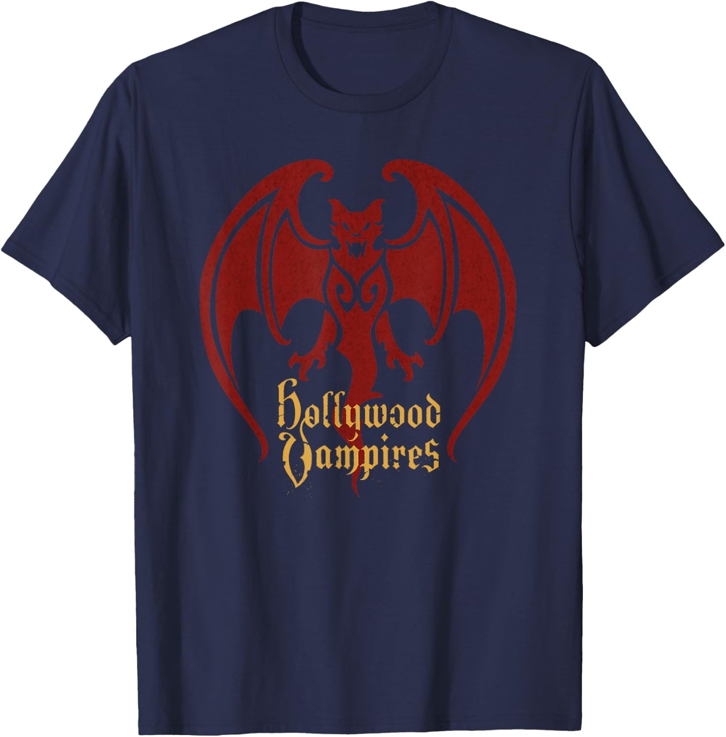 Hollywood Vampires Bat Logo T-Shirt - T-Shirt | Navy