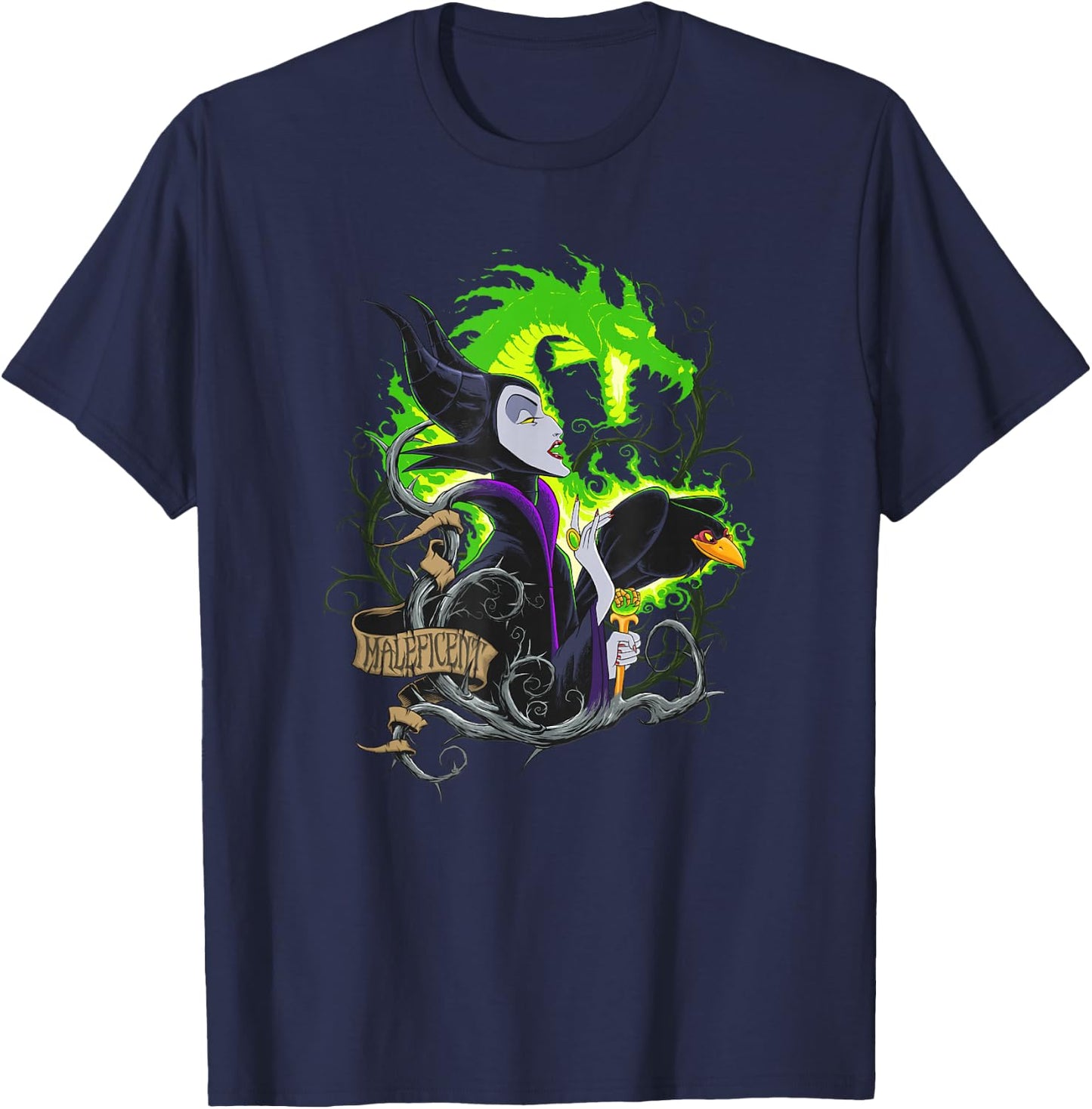 Disney Sleeping Beauty Maleficent Queen of Thorns T-Shirt - T-Shirt | Navy