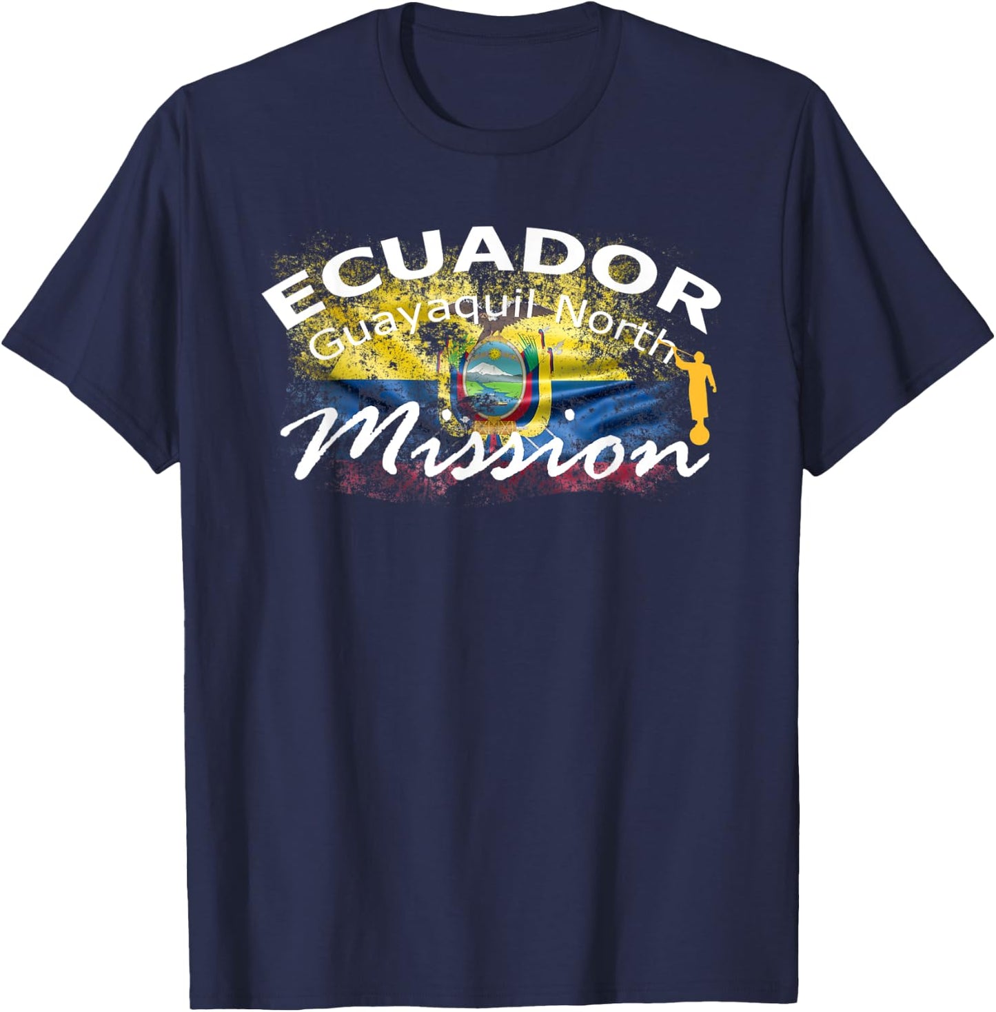 Ecuador Guayaquil North Mormon LDS Mission Missionary Gift T-Shirt - T-Shirt | Navy
