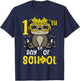 100th Day Of School Sloth 100 Days Girls Kids Toddler Youth T-Shirt - T-Shirt | Navy