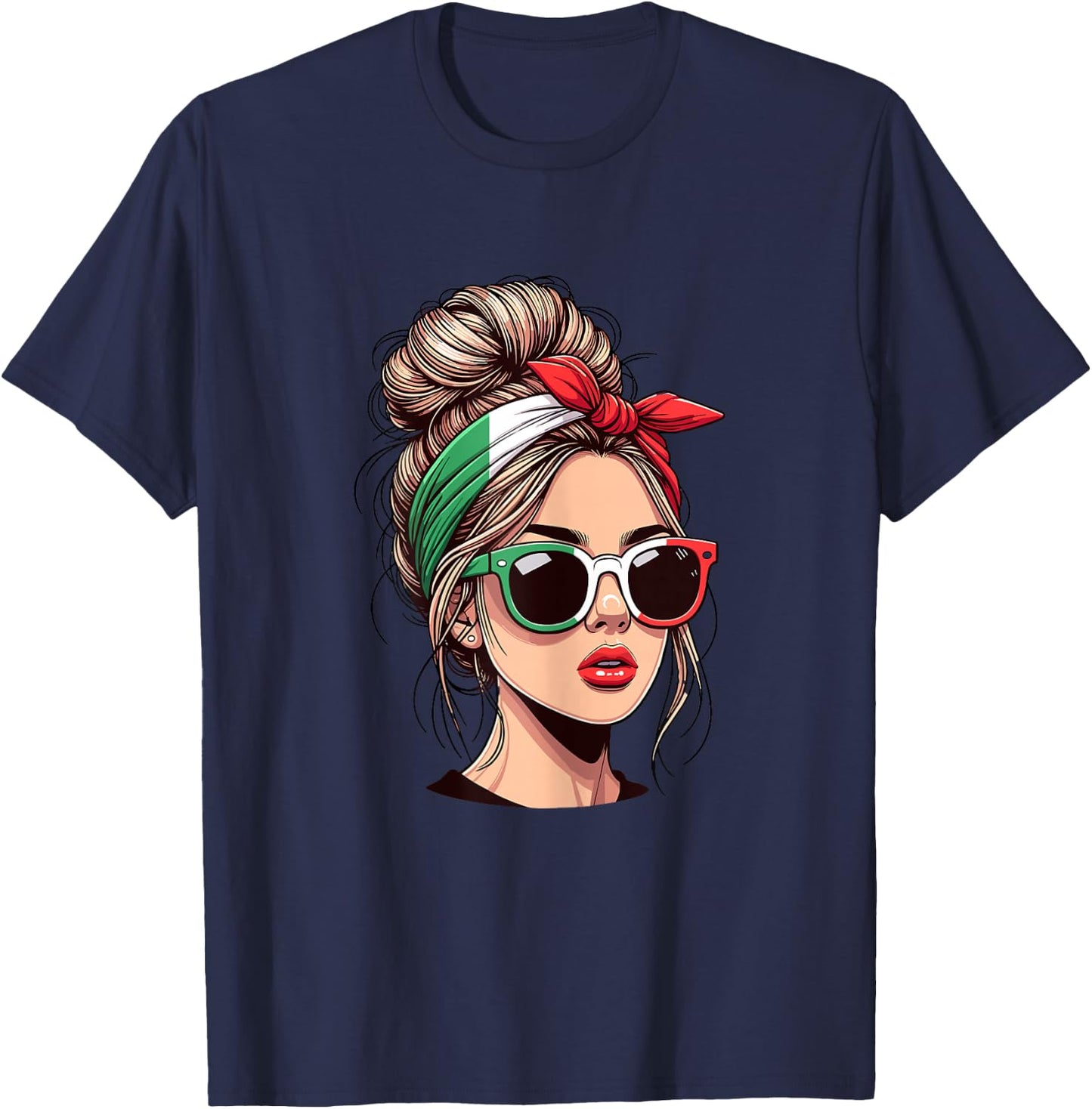 Ragazza Italiana Italienisch Mädchen Italia Italien Mädchen Kinder T-Shirt - T-Shirt | Navy