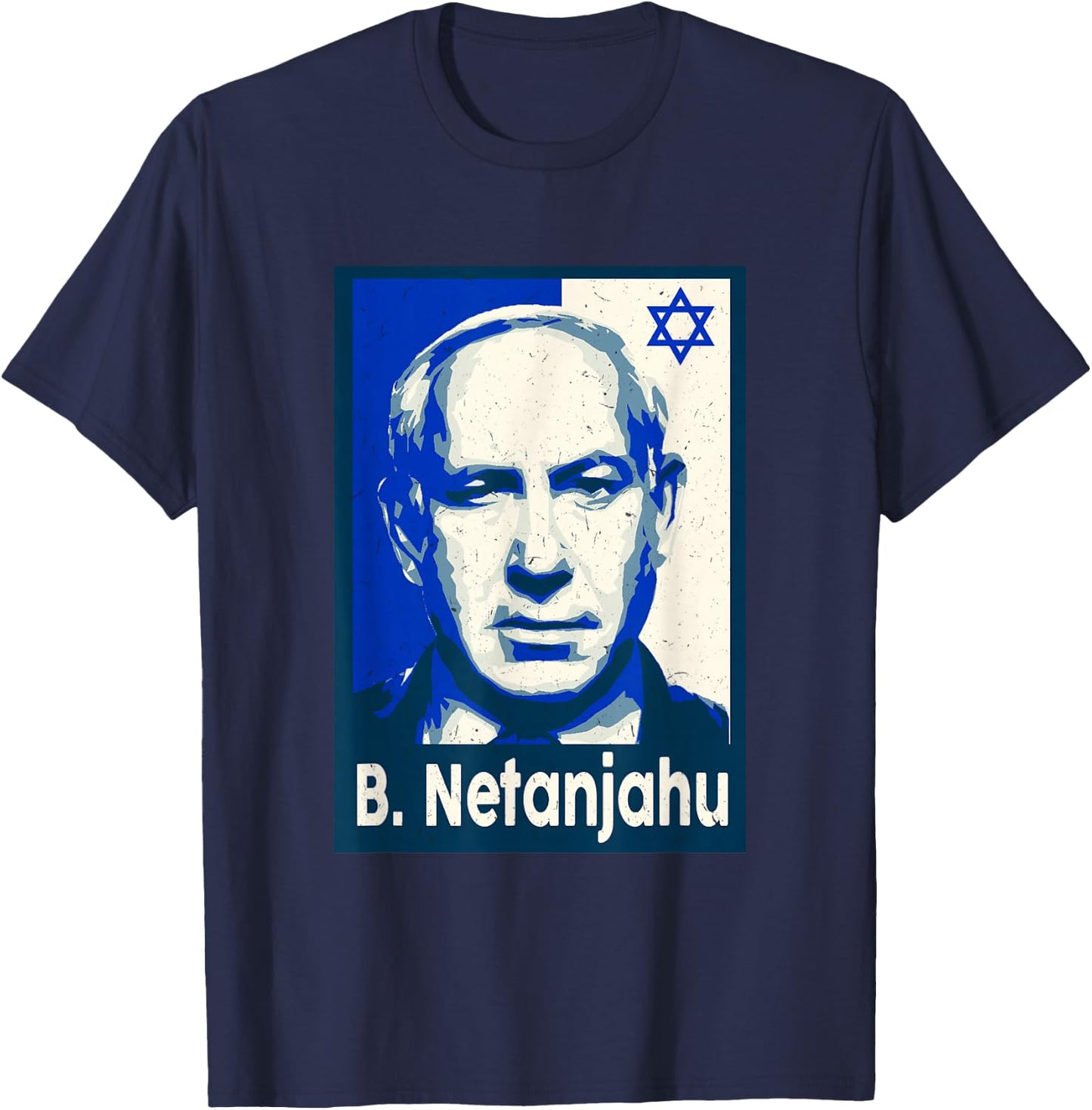 Israeli Netanjahu Israel Flag Heart Pride Israel T-Shirt - T-Shirt | Navy