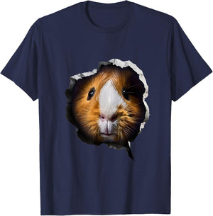 Guinea Pig Face T-Shirt - T-Shirt | Navy