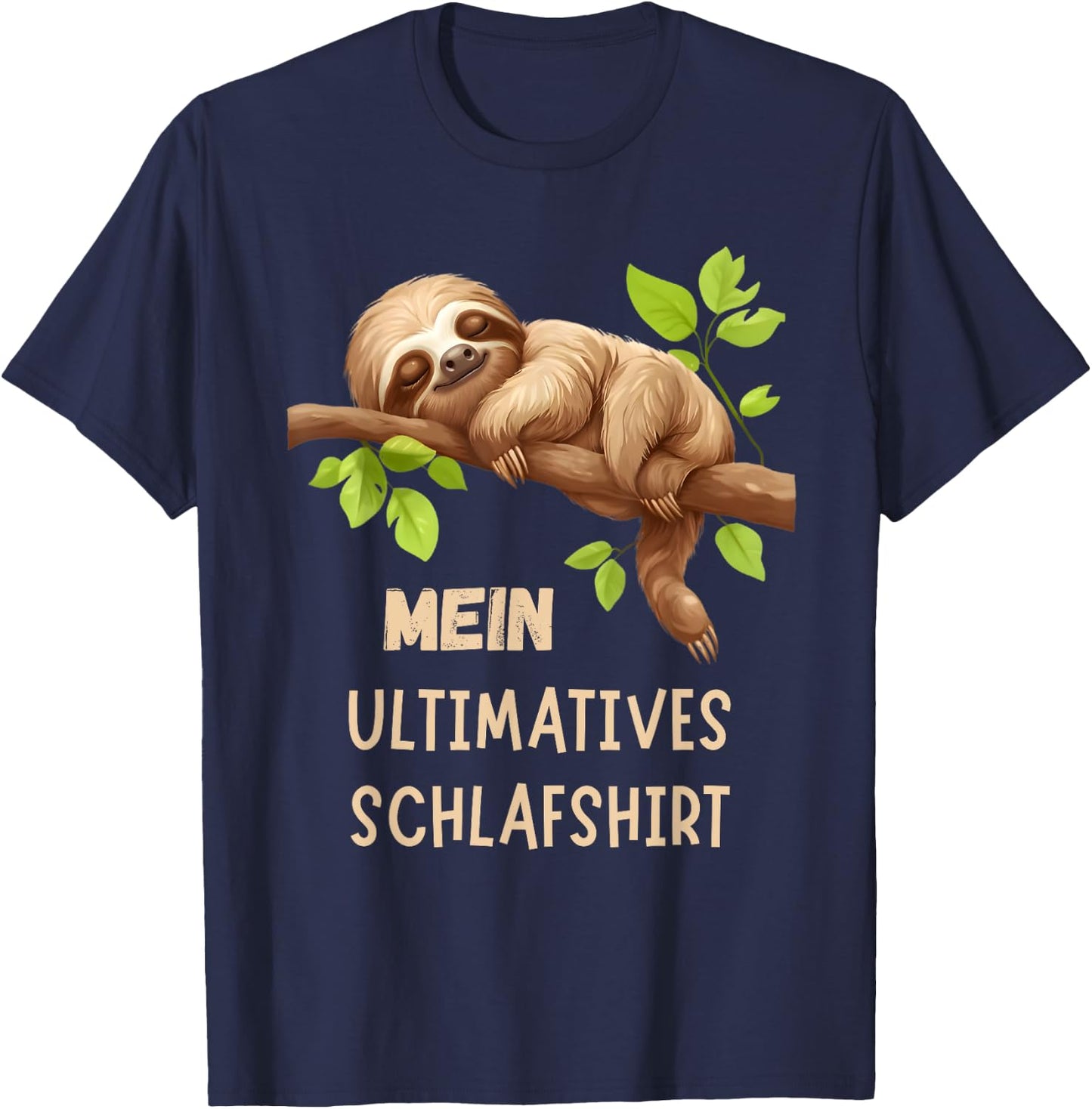 Sloth Sleep Shirt Ultimate Pyjamas Nightdress Gift , black T-Shirt - T-Shirt | Navy