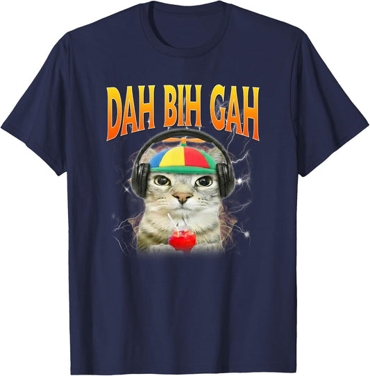 90s Style Dahbihgah Dah Bih Gah Meme T-Shirt - T-Shirt | Navy