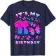Birthday Girl 11 Year Old, Butterfly, Number 11 T-Shirt - T-Shirt | Navy