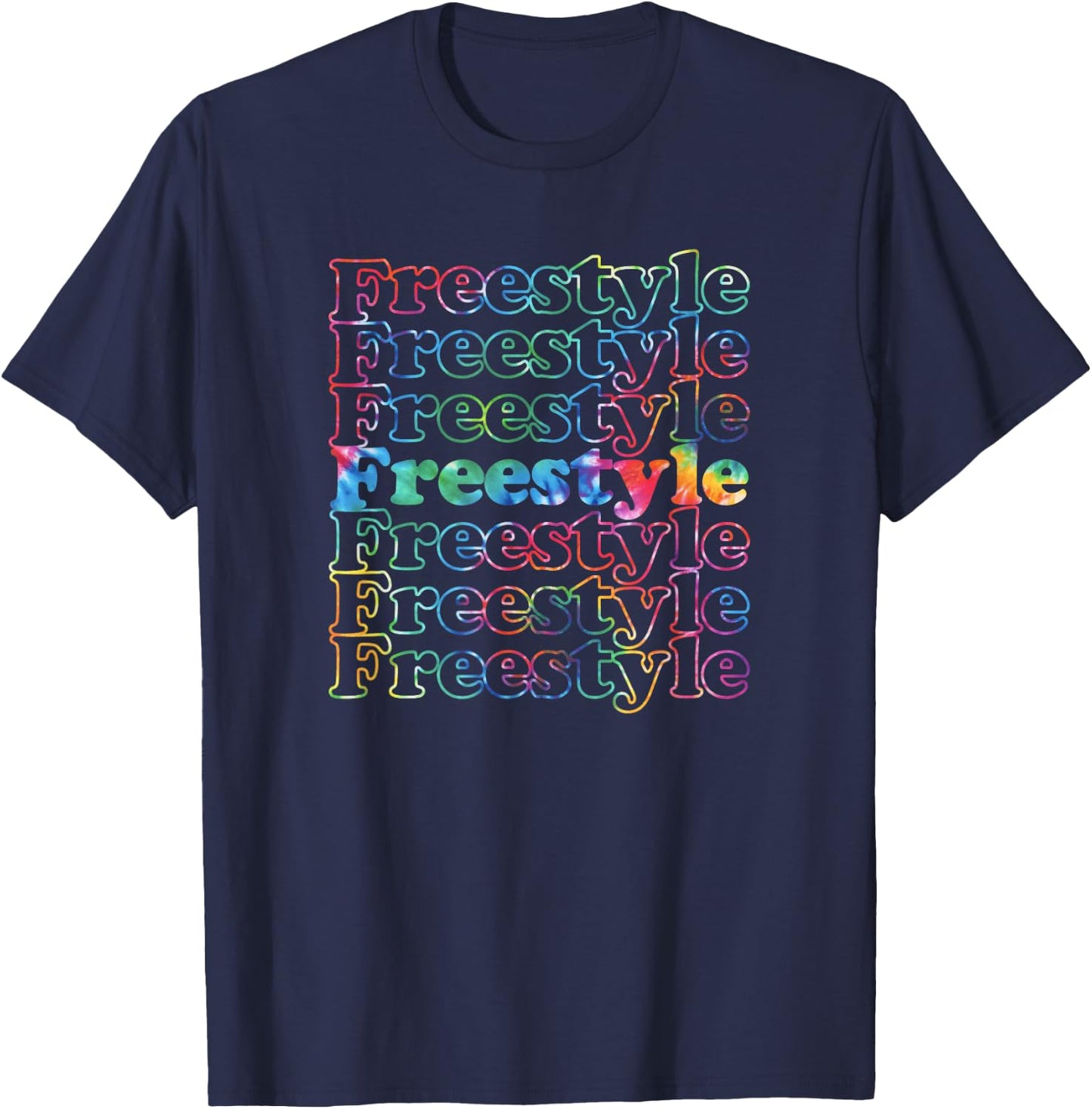 Freestyle Music Tie Dye T-Shirt - T-Shirt | Navy