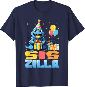 Siszilla Funny Monster Kaiju Family Matching Birthday Girls T-Shirt - T-Shirt | Navy