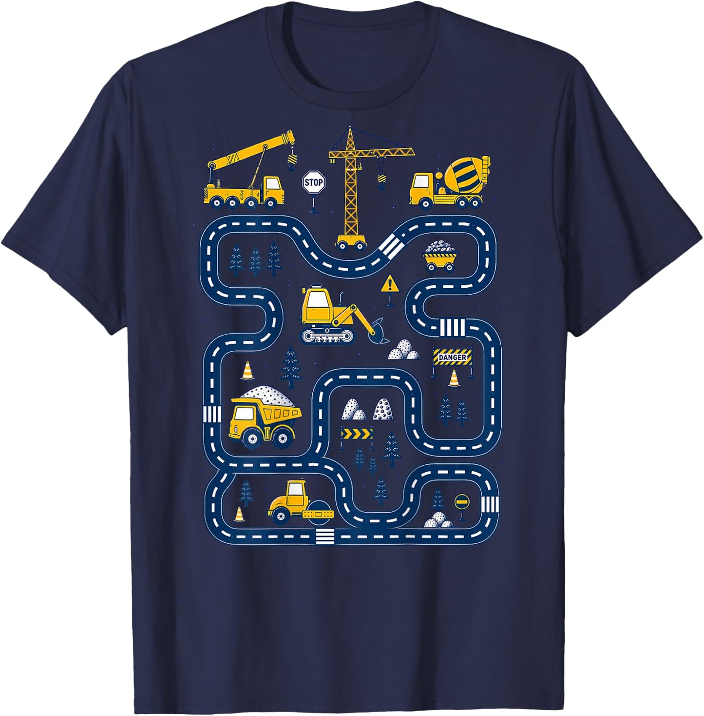 (On Back) Tired Dads Club Car Race Track On Dad Father's Day T-Shirt - T-Shirt | Navy
