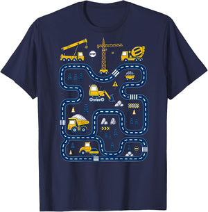 (On Back) Tired Dads Club Car Race Track On Dad Father's Day T-Shirt - T-Shirt | Navy