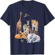 Wildlife Safari Party Animal Design T-Shirt - T-Shirt | Navy