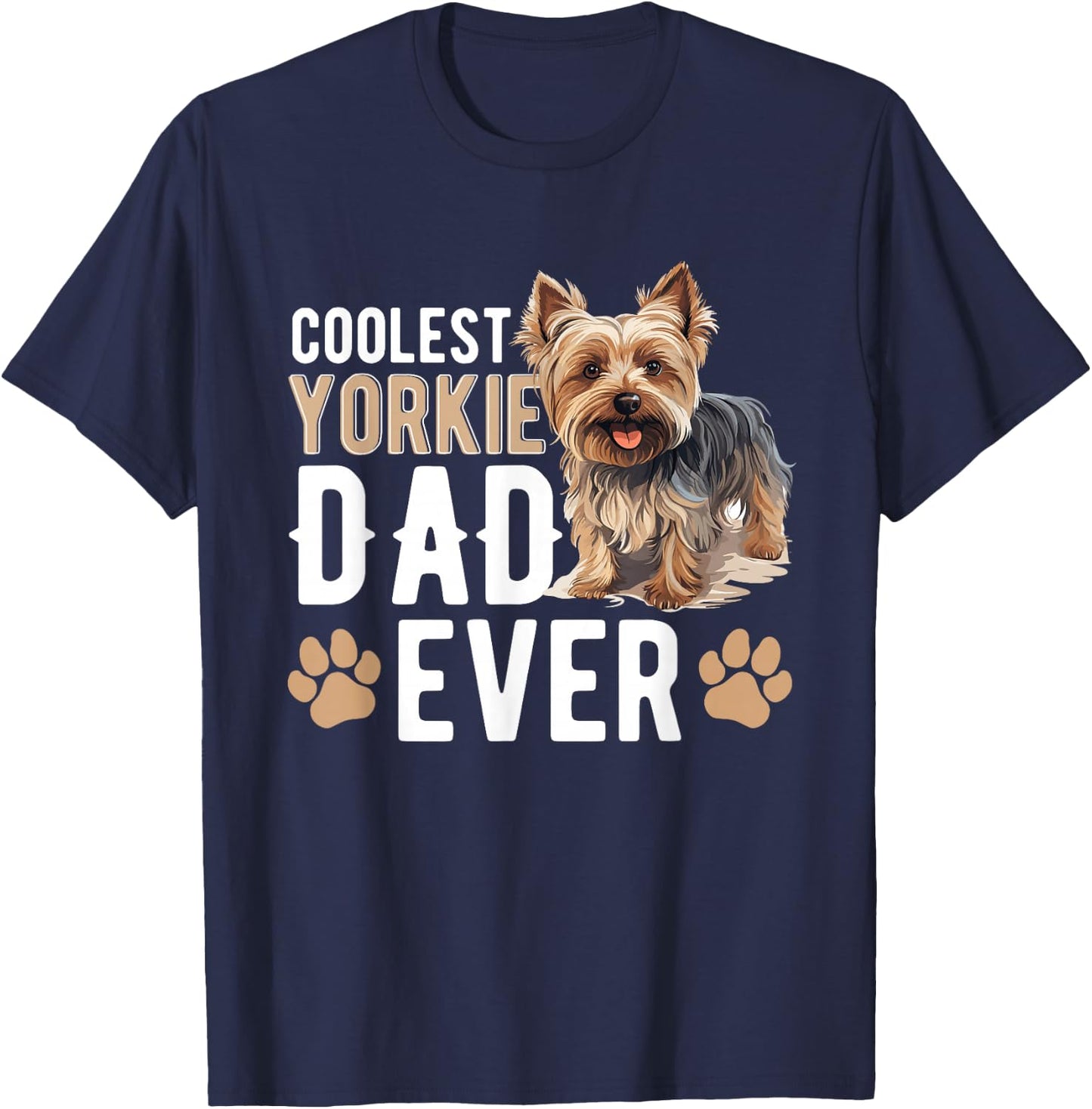 Yorkshire Terrier Dog Yorkie - Coolest Yorkie Dad ever Women Kids T-Shirt - T-Shirt | Navy