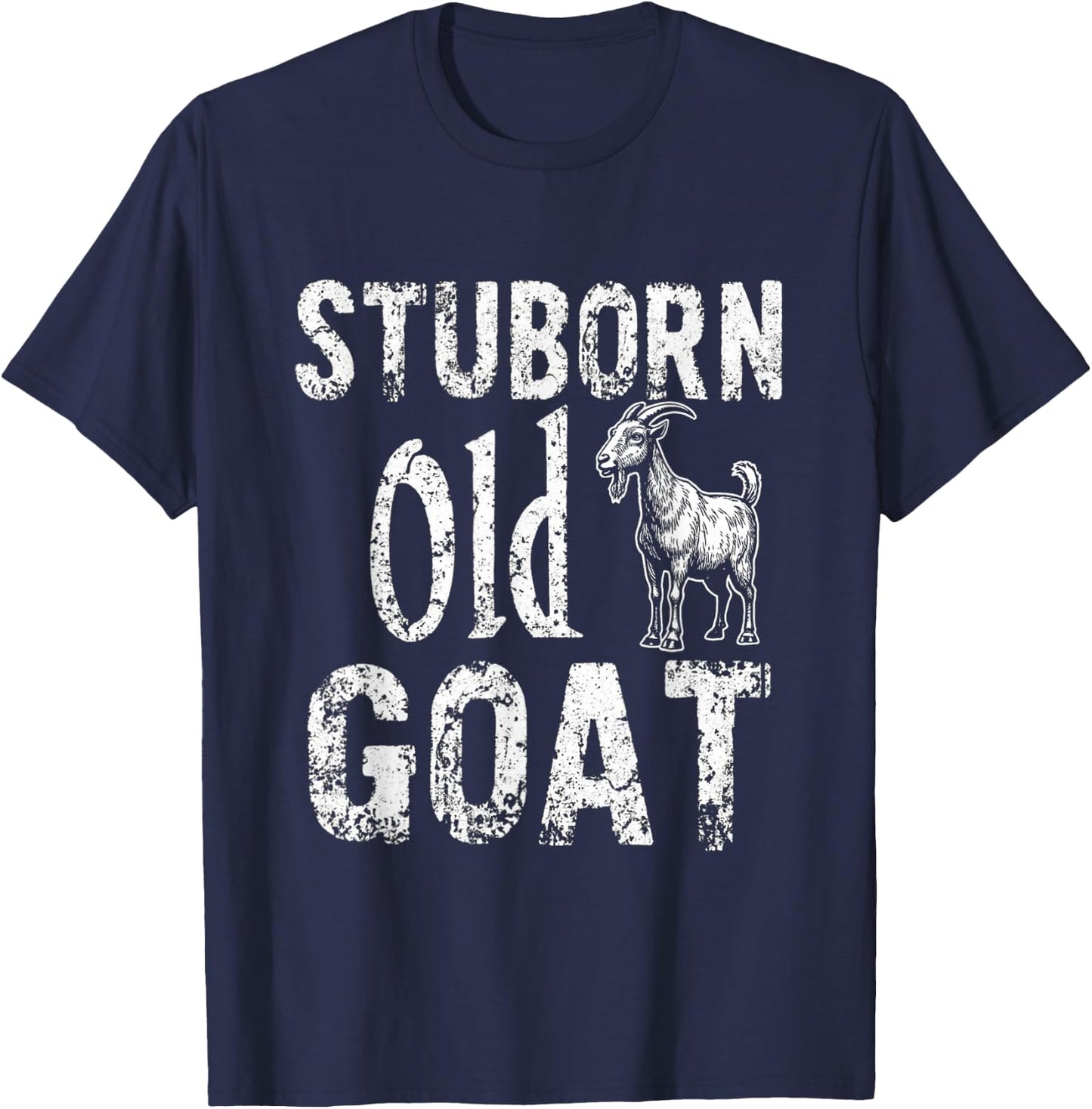 STUBBORN OLD Goat T-Shirt - T-Shirt | Navy