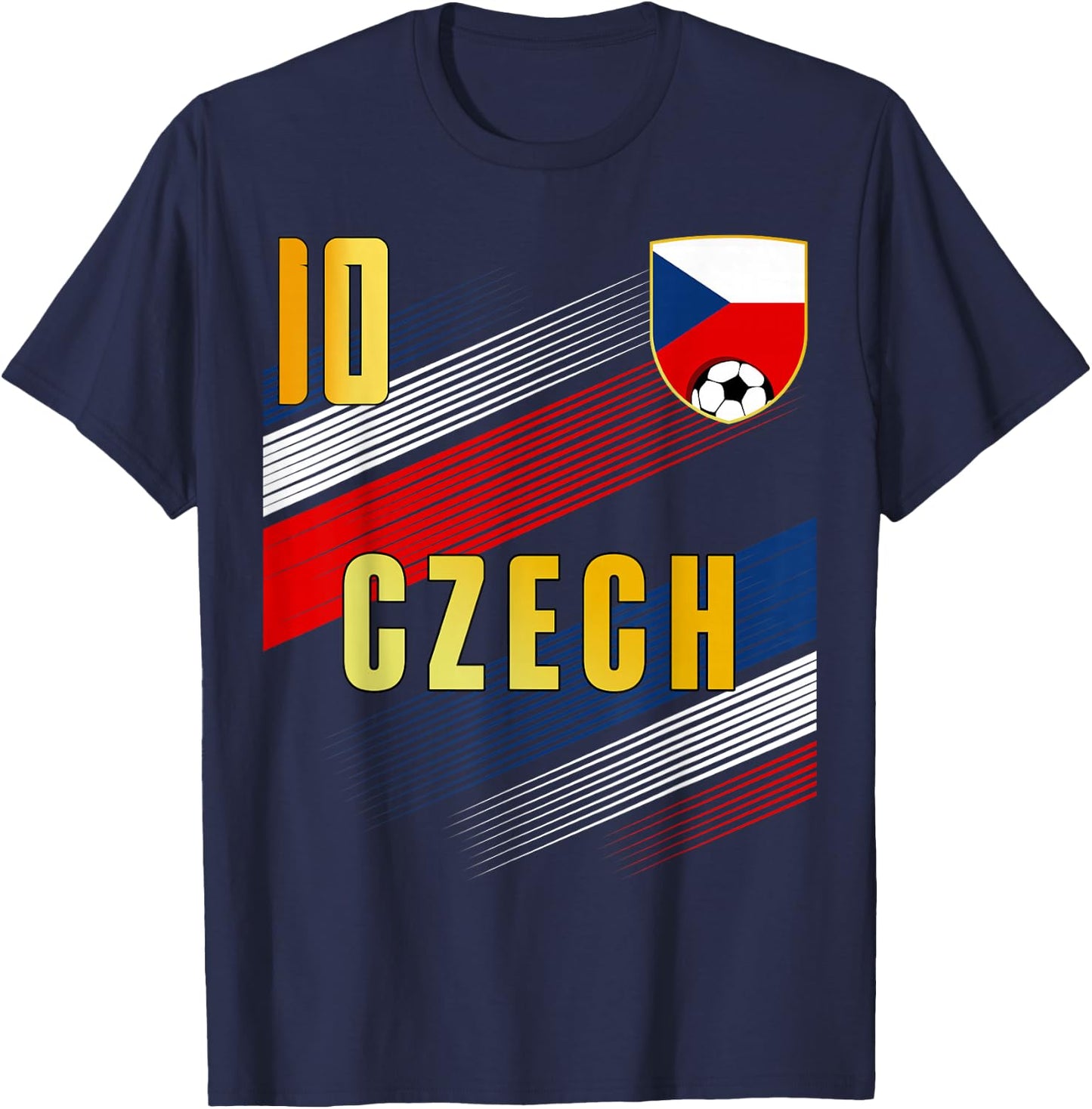 Czech Republic Flag Czechia Pride Lovers T-Shirt - T-Shirt | Navy