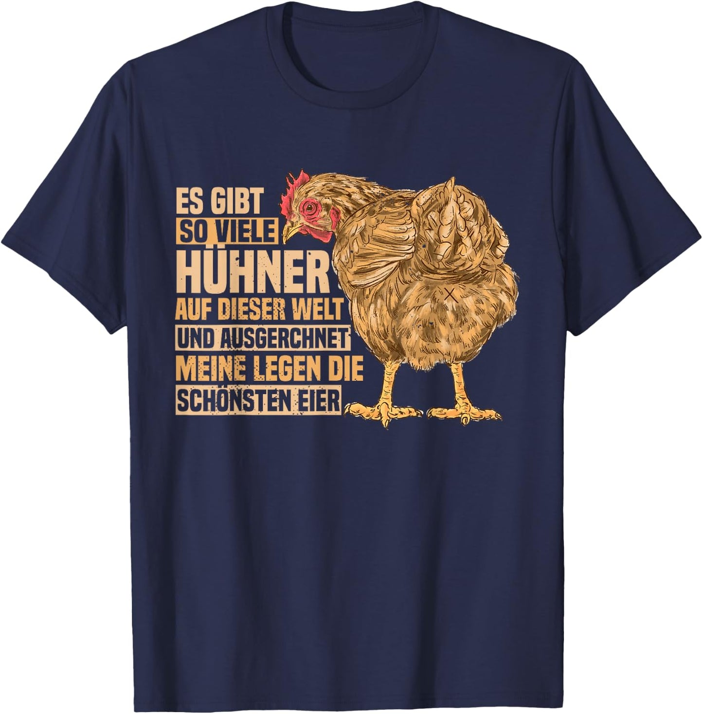Lustiges Landwirtin Henne Bauer Hühner Landwirt Huhn T-Shirt - T-Shirt | Navy