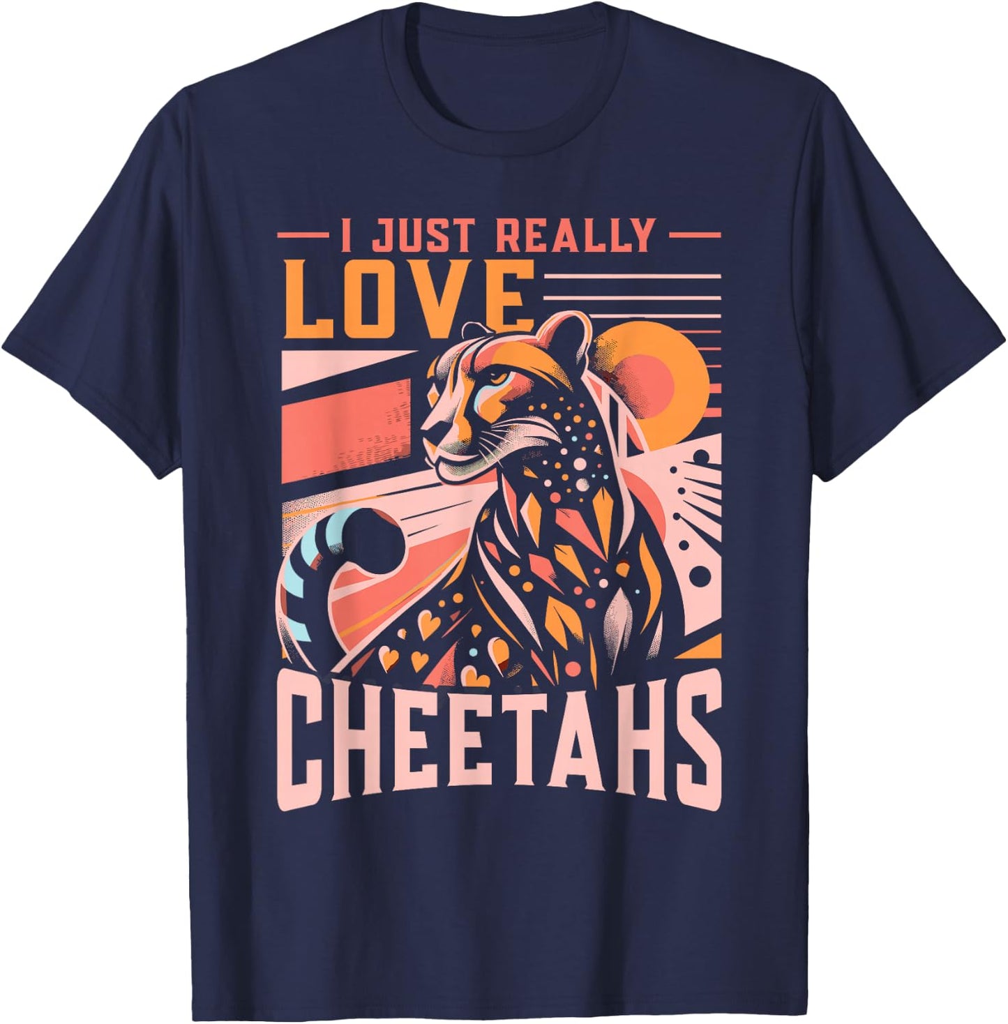 Leopard Cheetah T-Shirt - T-Shirt | Navy
