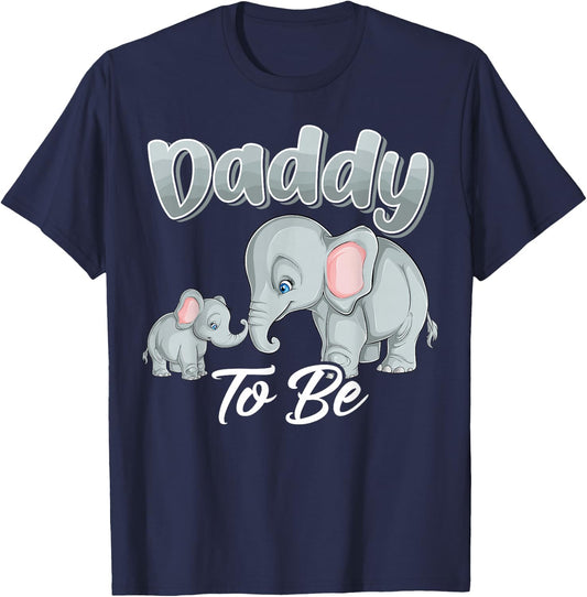 Soon Daddy To Be Elephants For Baby Shower Gender Reveal Men T-Shirt - T-Shirt | Navy