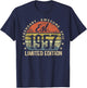 Est 1957 Limited Edition 68th Birthday Gifts 68 Year Old T-Shirt - T-Shirt | Navy