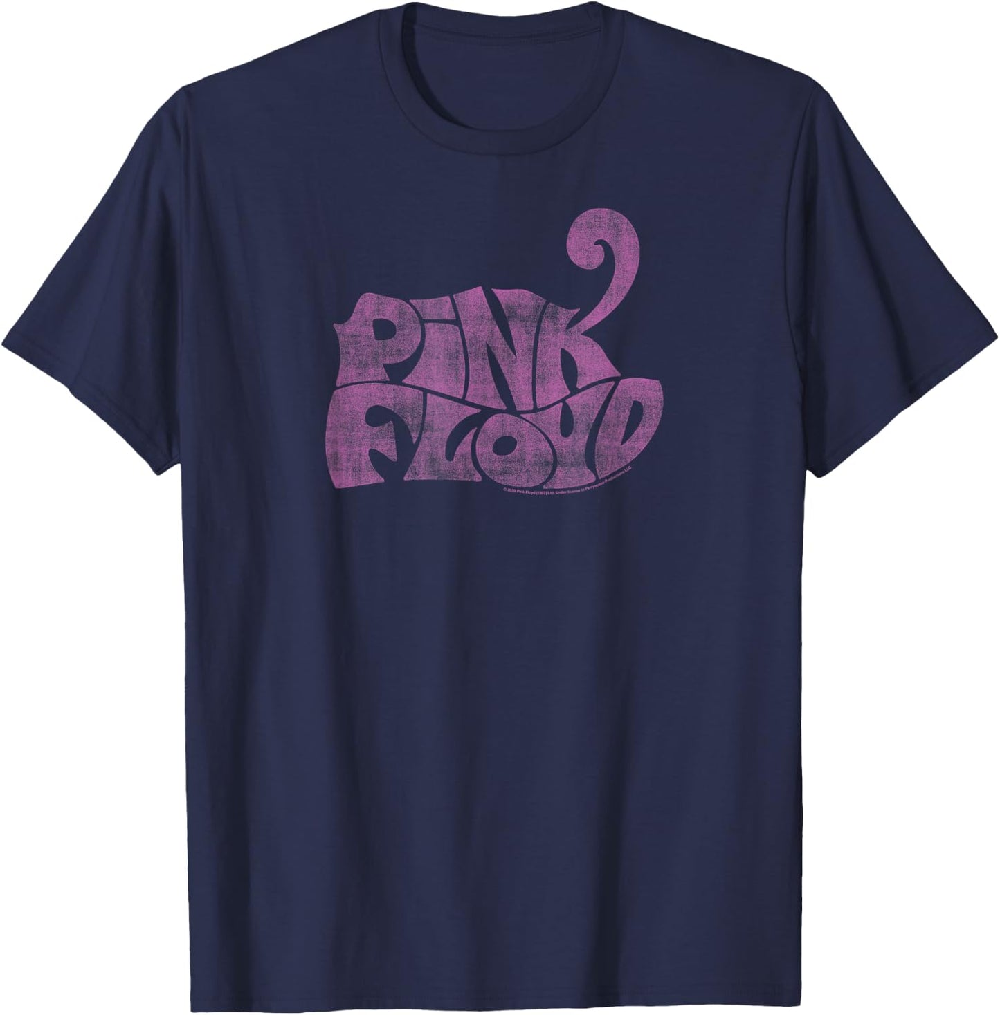 Black Pink Floyd Vintage : Classic Fit, Round Neck, Adult, Short Sleeve, Casual T-Shirt - T-Shirt | Navy