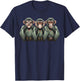 See no evil, Hear No Evil Speak No evil Three Wise Monkeys T-Shirt - T-Shirt | Navy