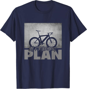 Funny Road Biking Bicycle Cycling T-Shirt - T-Shirt | Navy