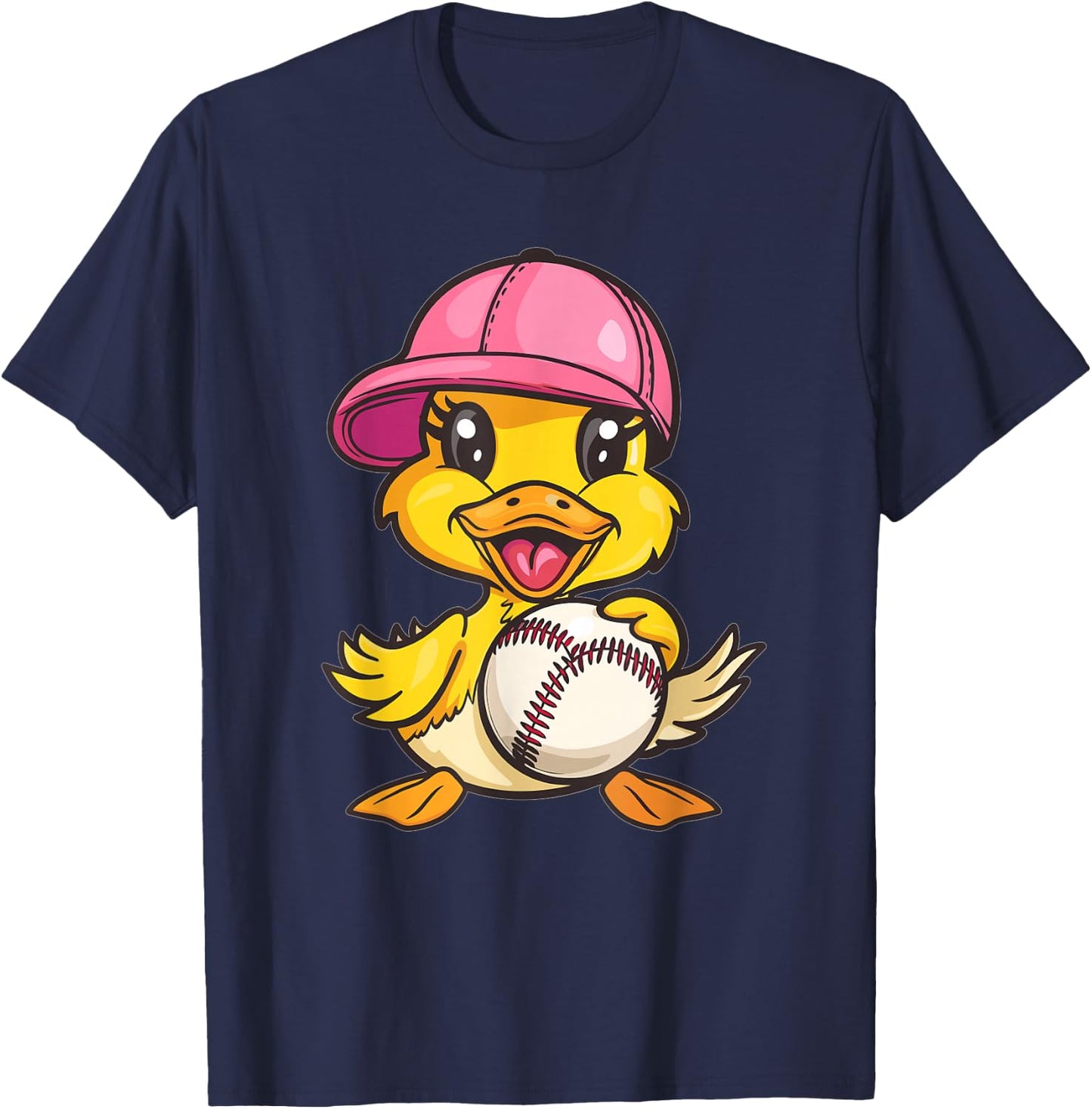 Cute Baseball Duck T-Shirt - T-Shirt | Navy