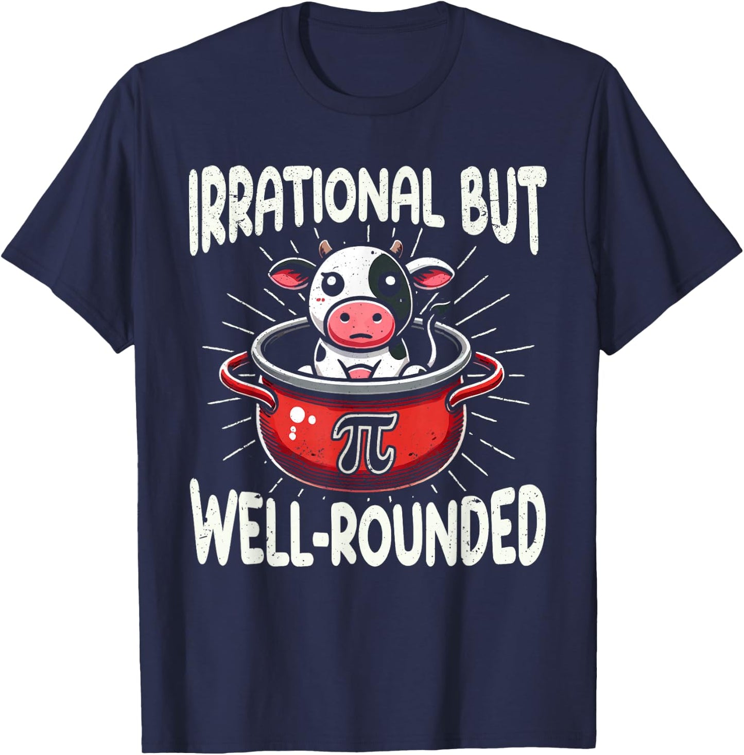 Beff Pot Pie Cow Pi Day T-Shirt - T-Shirt | Navy