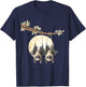 Cute Bats Under The Full Moon T-Shirt - T-Shirt | Navy