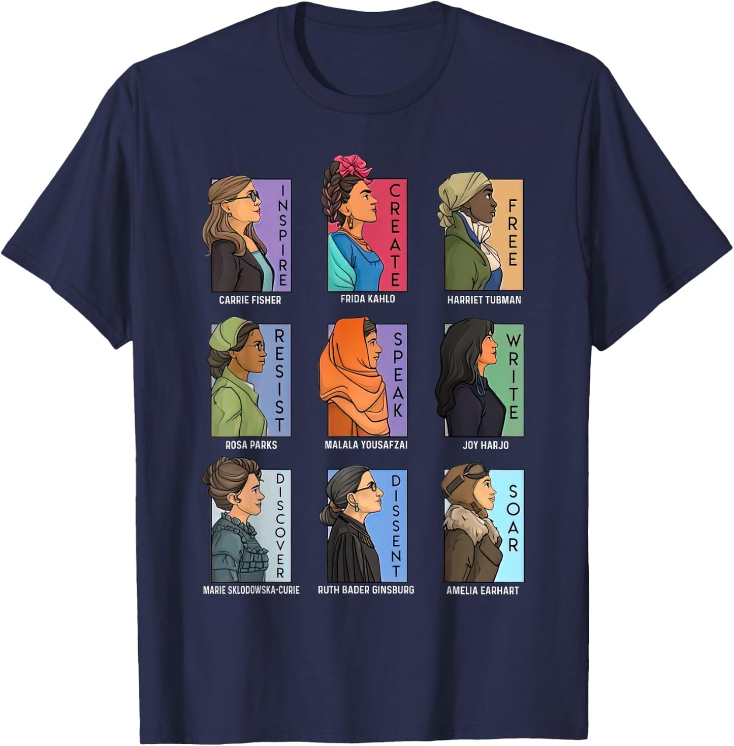 She Series Real Women Feminist Lovers Women's , black T-Shirt - T-Shirt | Navy