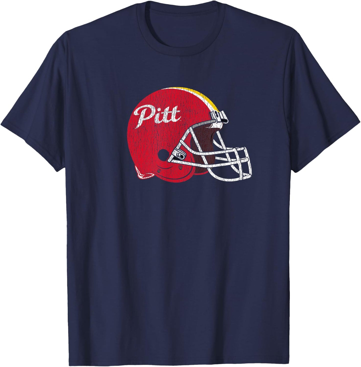 Pitt State Gorillas Football Retro Helmet Distressed T-Shirt - T-Shirt | Navy