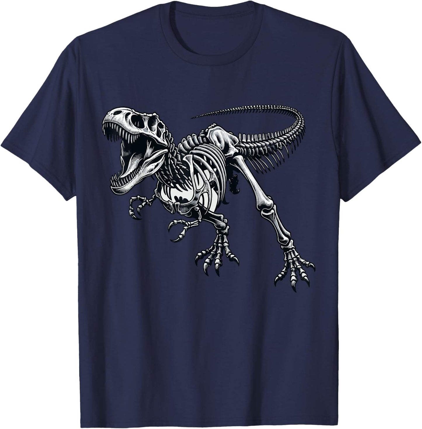 T-Rex Fossil Paleontologist Dinosaur Bones T-Shirt - T-Shirt | Navy