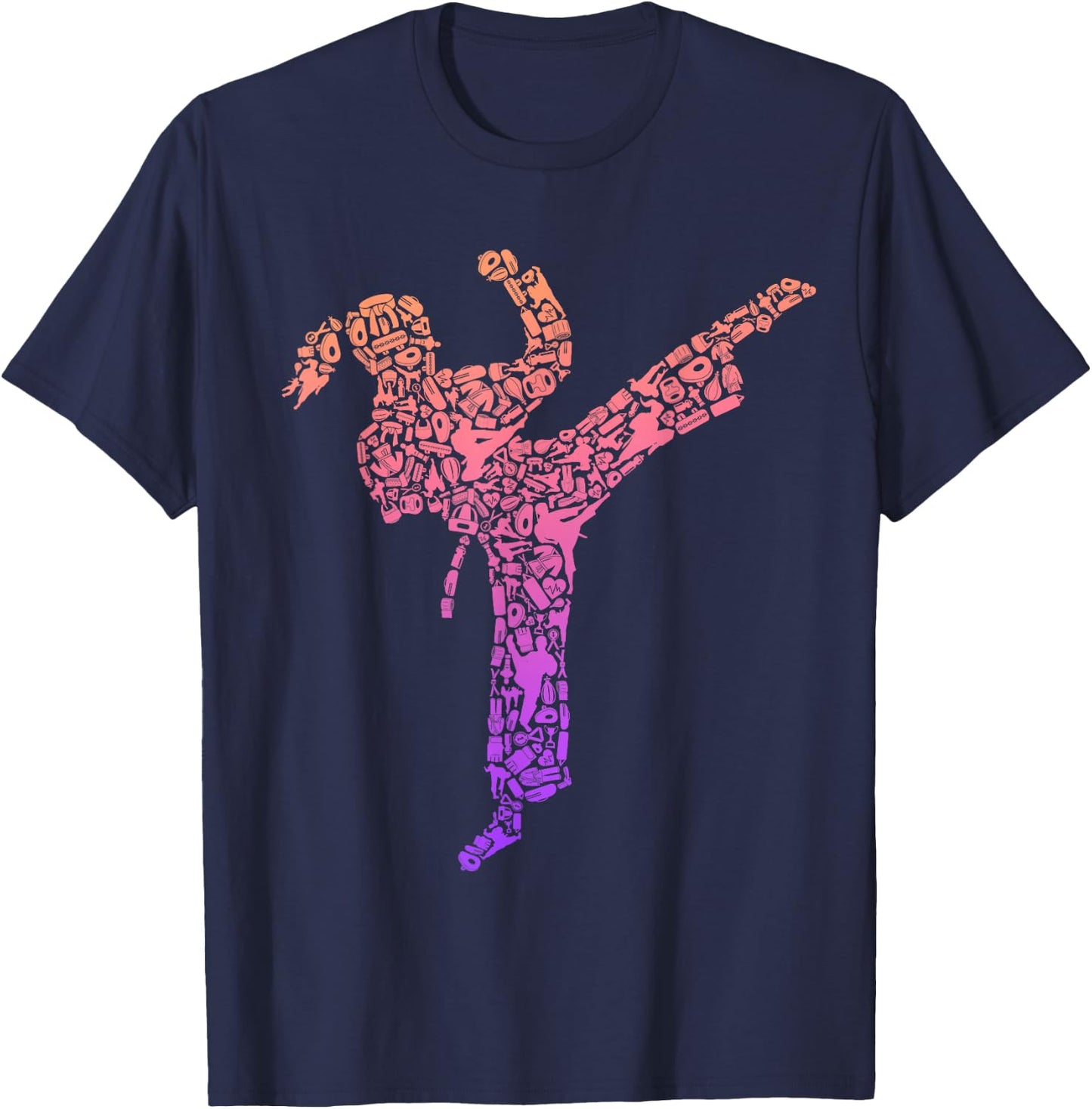 Karate Girl Martial Arts Women's Kids Taekwondo Girls' , black T-Shirt - T-Shirt | Navy