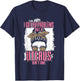 Uterus Hysterectomy Recovery Products Messy Bun Leopard T-Shirt - T-Shirt | Navy