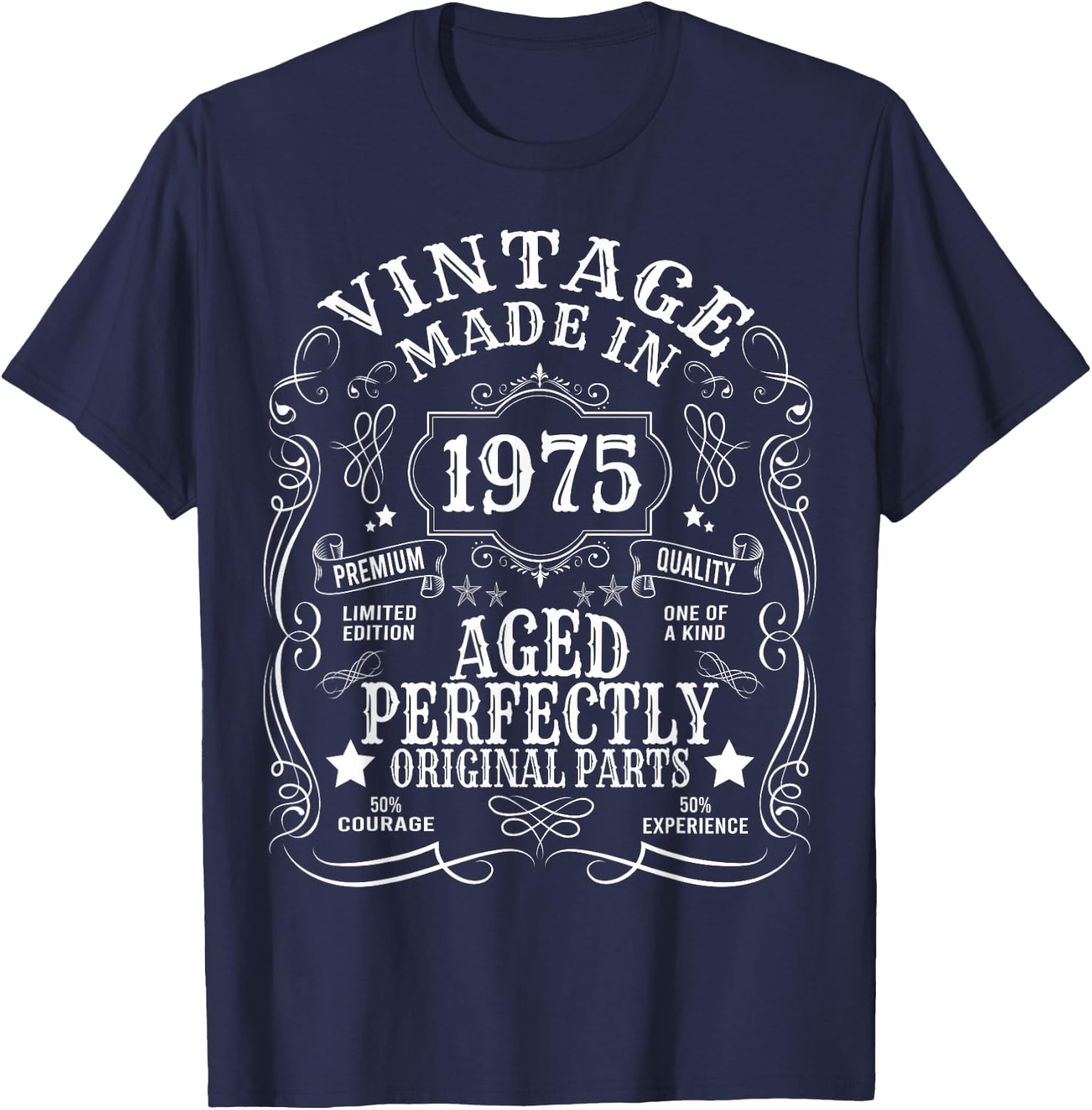 51st Birthday Man Woman 51 Years Decoration 1975 Gift Funny T-Shirt - T-Shirt | Navy