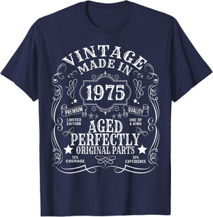 51st Birthday Man Woman 51 Years Decoration 1975 Gift Funny T-Shirt - T-Shirt | Navy