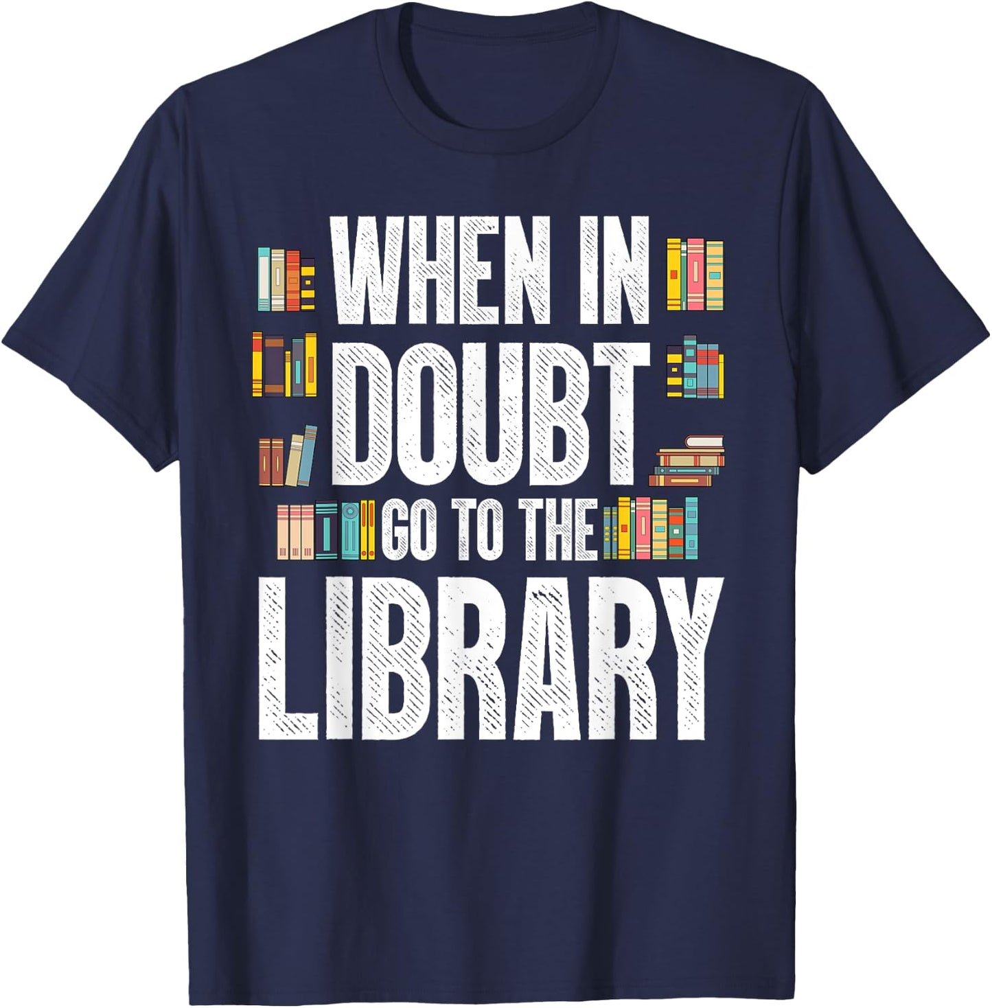 Cool Book Reader Men Women Library Themed Bookworm Librarian T-Shirt - T-Shirt | Navy
