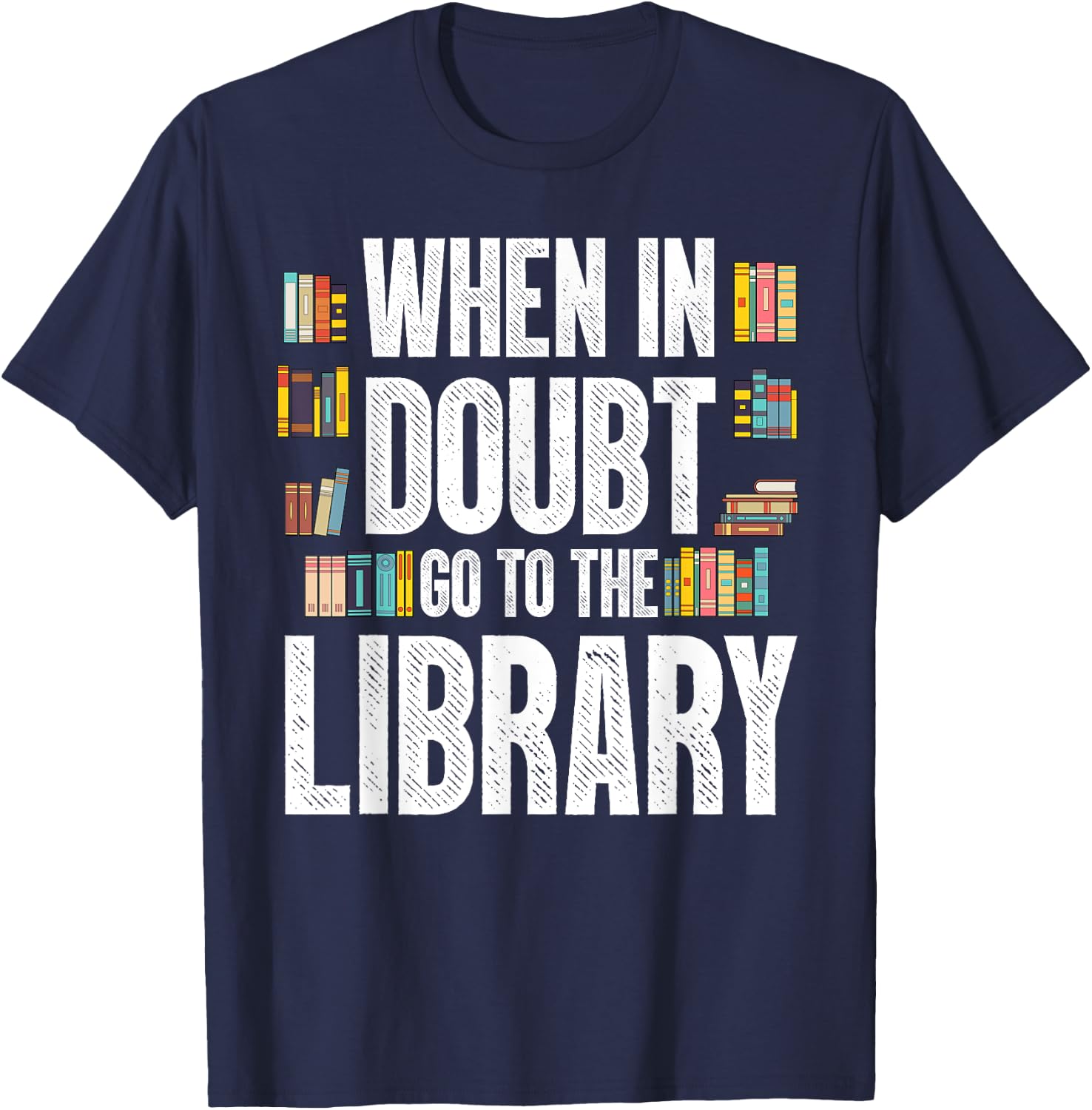 Cool Book Reader Men Women Library Themed Bookworm Librarian T-Shirt - T-Shirt | Navy