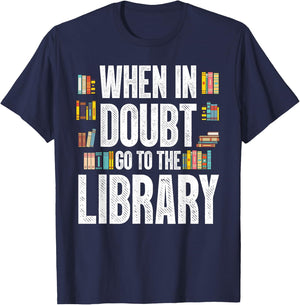 Cool Book Reader Men Women Library Themed Bookworm Librarian T-Shirt - T-Shirt | Navy