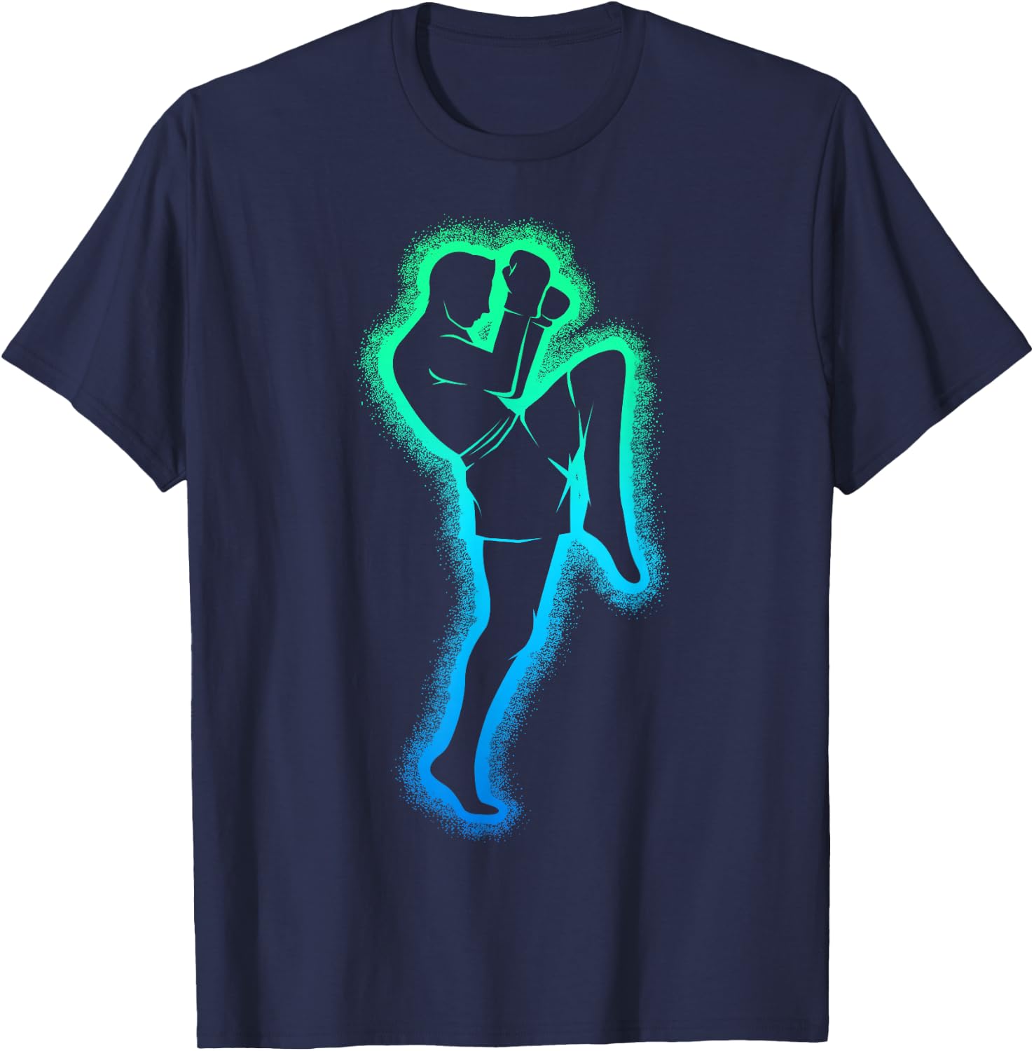 Muay Thai Boxing Thai Boy Child , Black, S T-Shirt - T-Shirt | Navy