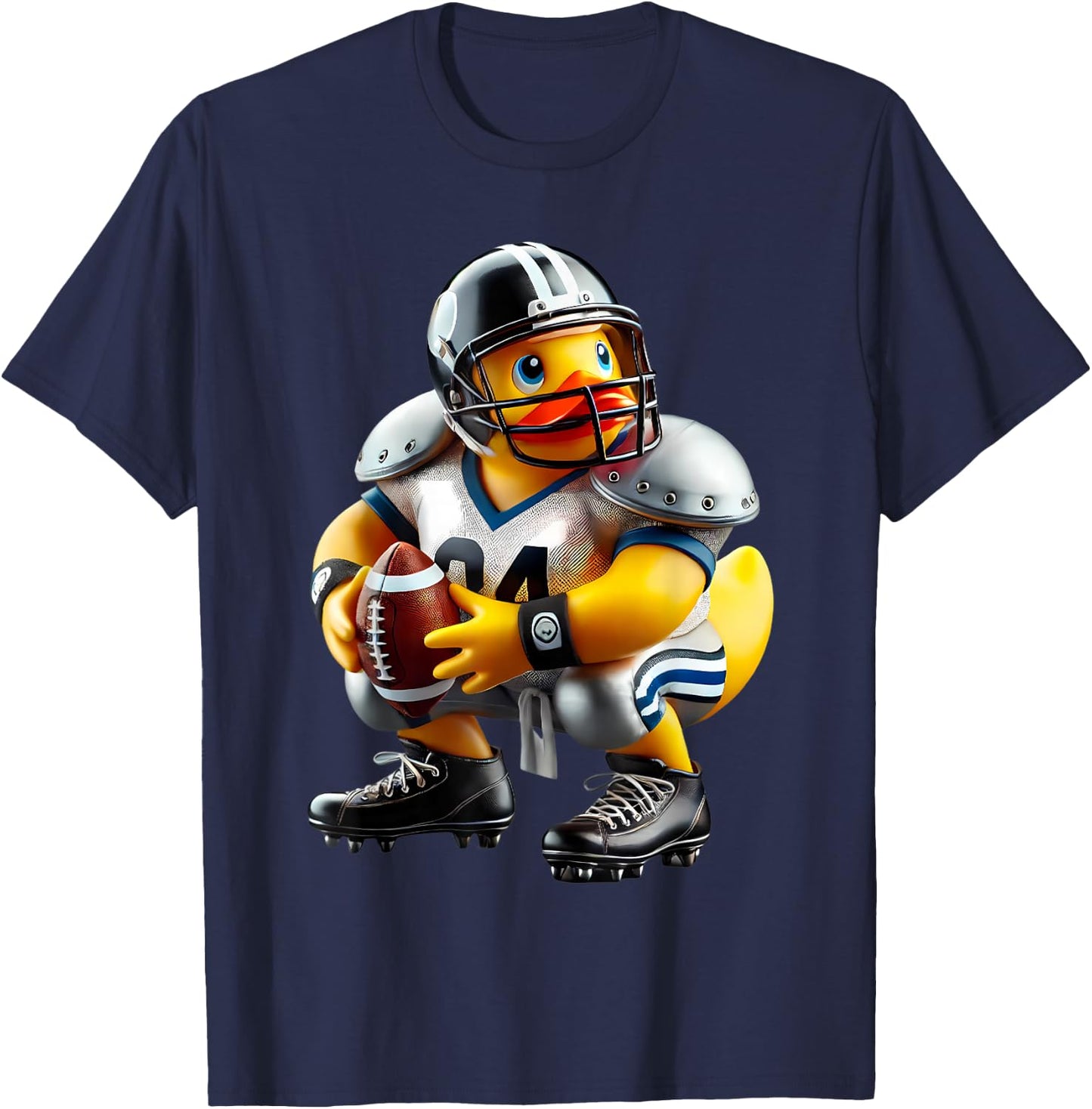 Rubber Duck Football Player Ducky Duckie Men Women Kids T-Shirt - T-Shirt | Navy
