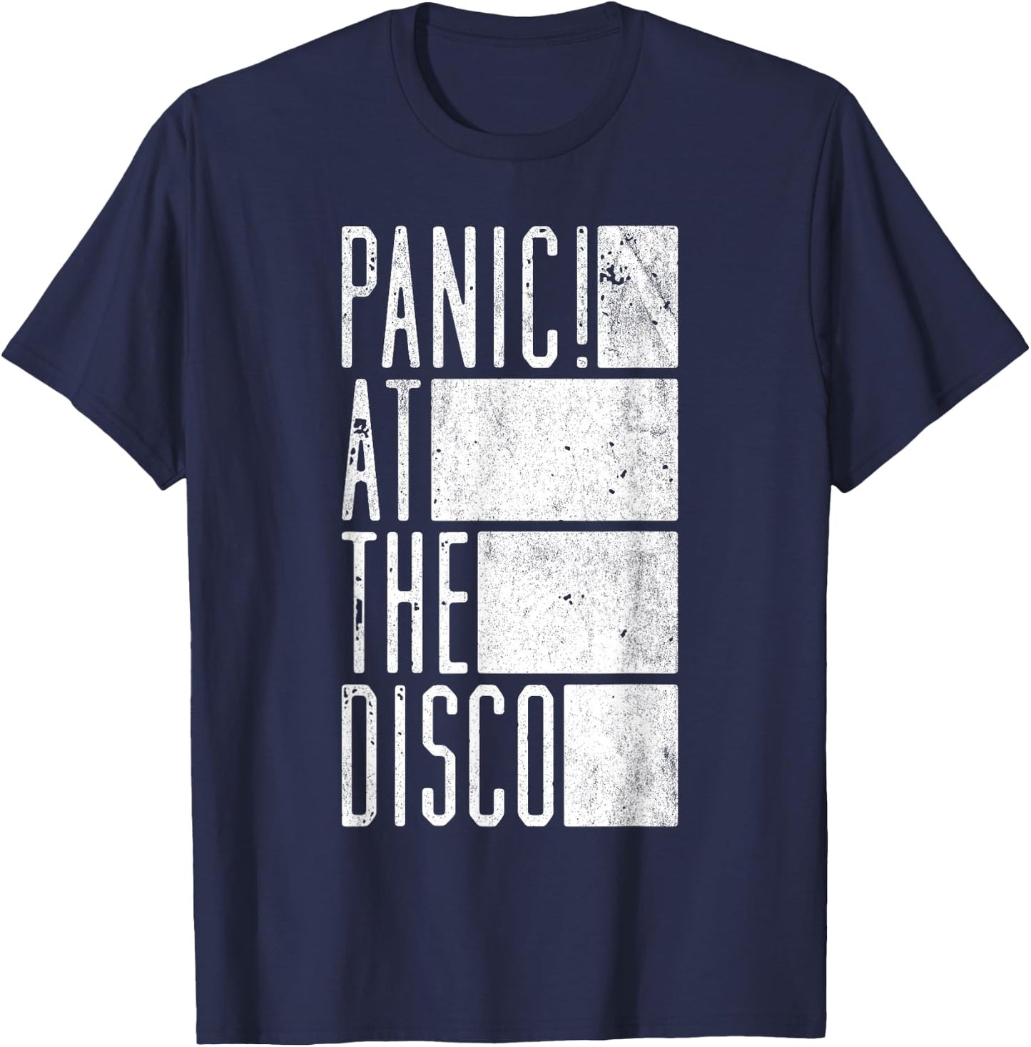 Panic! At The Disco - White Bars T-Shirt - T-Shirt | Navy